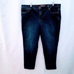 Gloria Vanderbilt Jeans 20W Amanda Straight Leg Stretch Denim Pants Plus Size